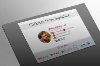 make email signature outlook , gamil etc