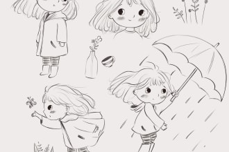 illustrate any concept using line art or sketches