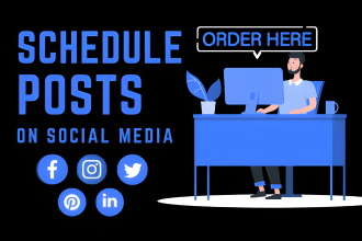 create and schedule posts via hootsuite, buffer, later, etc