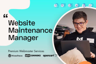 be webmaster to your wordpress or opencart website