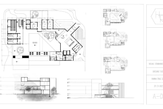 draft architectural floor plans sections elevations 2d drawings on autocad