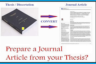convert your dissertation or thesis to the journal article