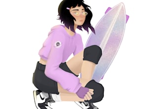 draw a character design illustration