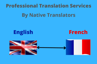 provide manual and native english to french translation and vice versa