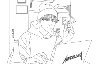 sketch your anything concept in line art
