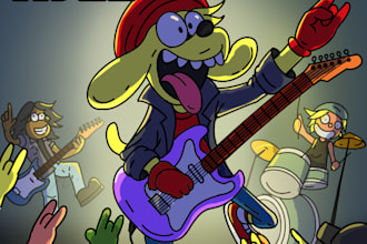 draw special cartoon album cover for your special music