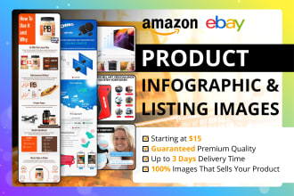 design professional infographic amazon or ebay listing image