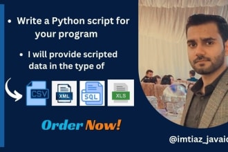 automate tasks, scrape data with python scripts