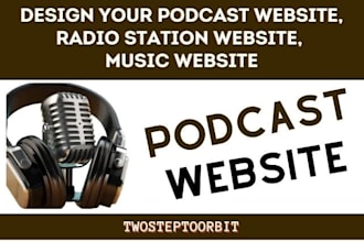 build responsive podcast website, radio station website, music website
