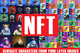 generate 10k characters from your layer images