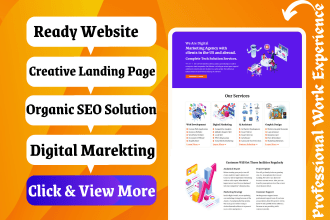 create wordpress business website, responsive elementor pro landing page design