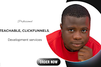 setup sales funnel with clickfunnels and create online course on teachable