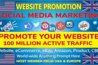 promote your website, business to 100 million social people