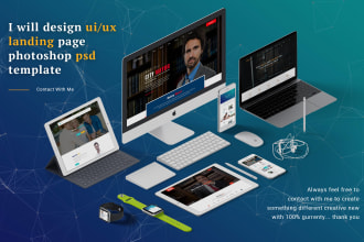 do PSD website design, web template or landing page