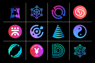do creative modern minimalist tech and crypto logo design