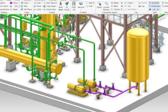 do 3d and 2d model using sp3d, autocad, cadworx,navisworks