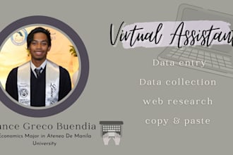 do tedious and boring data entry work asap