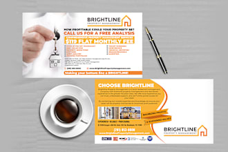 design promotional postcards for you