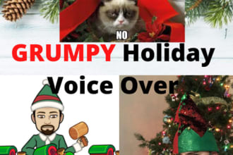 voice an unhappy grumpy elf holiday voice over