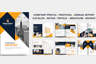 design business brochure, company profile, catalog, proposal or annual report