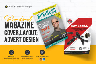 do magazine ads design, cover, layout, proposal, brochure and flyer