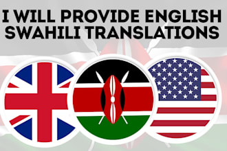 professionally translate english to swahili and swahili to english