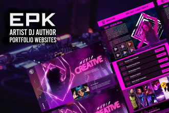design develop artist website epk sheet, press kit,media kit