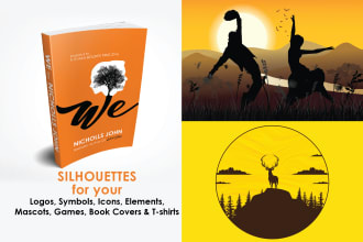 create silhouette illustration logo silhouette book cover