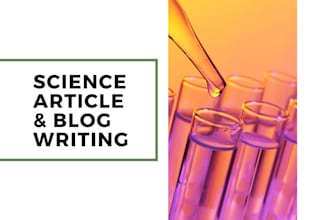 write your science article or blog