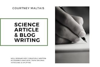 write your science article or blog