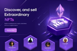 create cryptocurrency ico website, crypto landing listing page