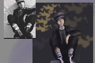 anime free style portrait