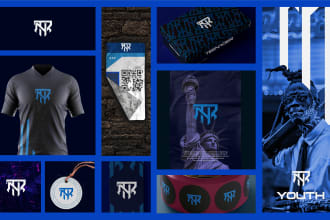create the best simple initial logo for clothing line brand
