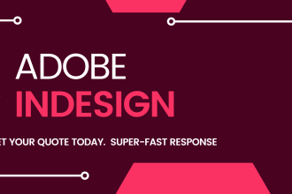 do any adobe indesign project