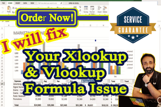 fix your vlookup and xlookup issues, pivot table,  excel summary