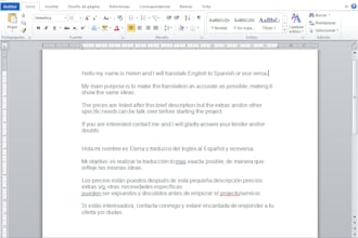 translate from spanish to english and vice versa
