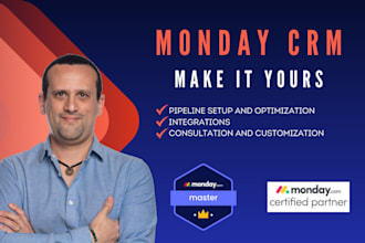 setup monday CRM project management for you with automations