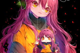 draw cute anime style illustration