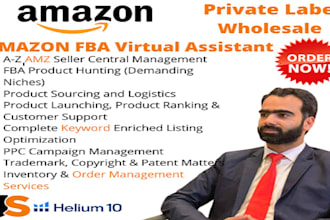 be your amazon fba virtual assistant VA for private label