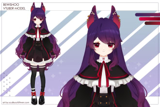 create cute professional live2d vtuber model ready to rig