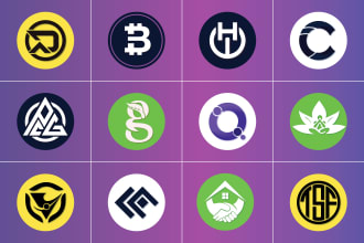 do crypto cryptocurrency token coin blockchain minimalist app icon logo design