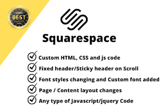 add custom HTML, CSS and js code to the squarespace website