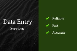 do professional data entry, web research, and data mining