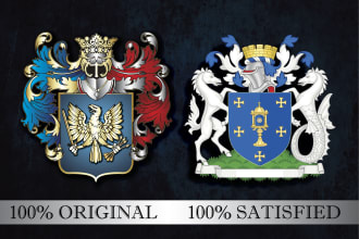 design coat of arms regal heraldic family crest logo