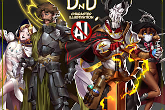 create your dnd character art with high quality standard