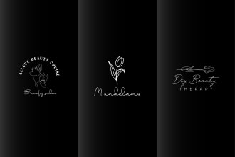hand drawn,minimalist,botanical,feminine,boho,line art logo