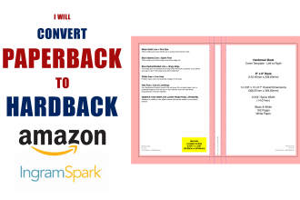 convert paperback cover in to hardcover