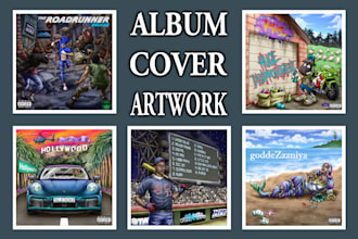 draw cartoon for hiphop rap album
