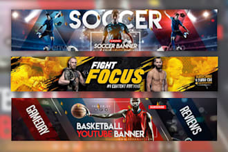 do youtube banners design for gaming and sports cover