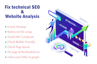 fix technical SEO and website analysis for google ranking